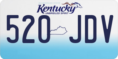KY license plate 520JDV