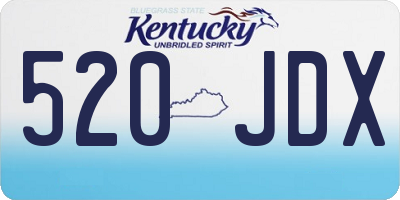 KY license plate 520JDX
