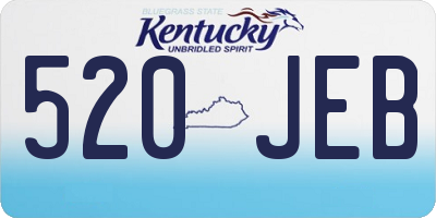 KY license plate 520JEB