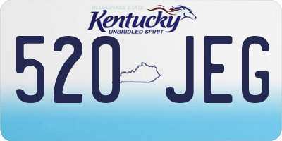 KY license plate 520JEG