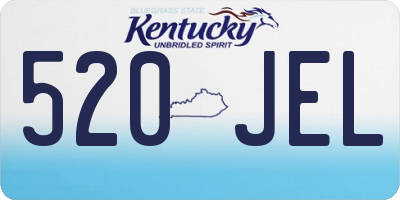 KY license plate 520JEL