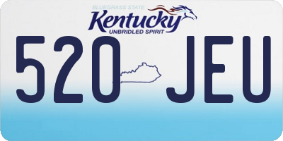 KY license plate 520JEU