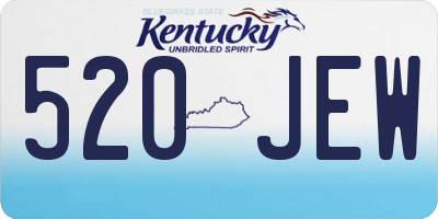 KY license plate 520JEW