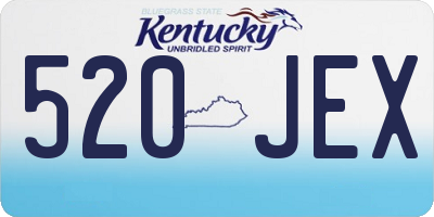 KY license plate 520JEX