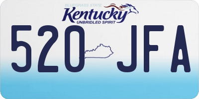 KY license plate 520JFA
