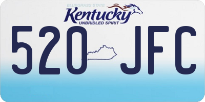 KY license plate 520JFC