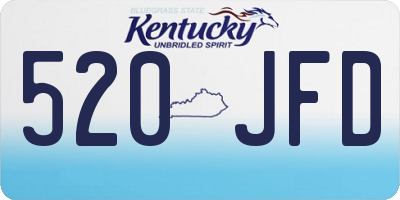 KY license plate 520JFD
