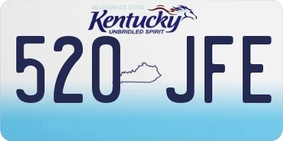 KY license plate 520JFE