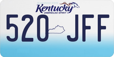 KY license plate 520JFF