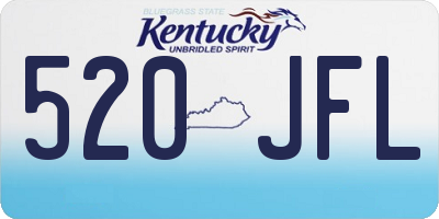 KY license plate 520JFL