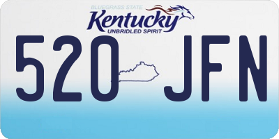 KY license plate 520JFN