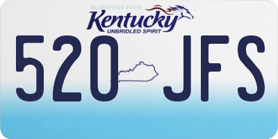 KY license plate 520JFS