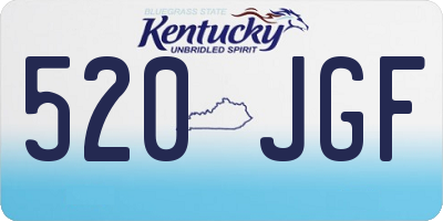 KY license plate 520JGF
