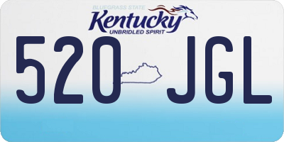 KY license plate 520JGL