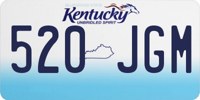 KY license plate 520JGM