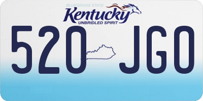 KY license plate 520JGO