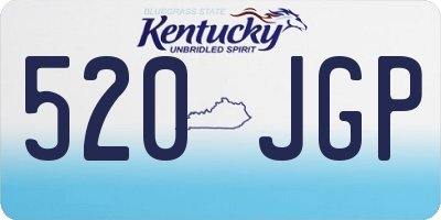 KY license plate 520JGP