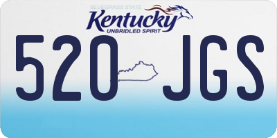 KY license plate 520JGS