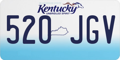 KY license plate 520JGV