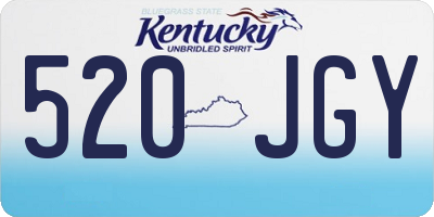 KY license plate 520JGY