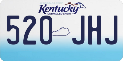 KY license plate 520JHJ