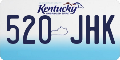 KY license plate 520JHK