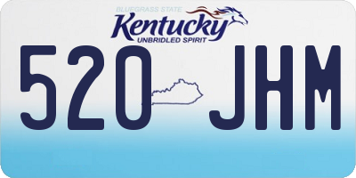 KY license plate 520JHM