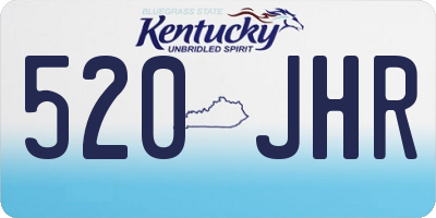 KY license plate 520JHR