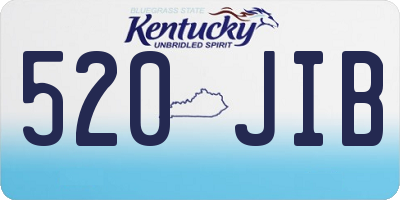 KY license plate 520JIB