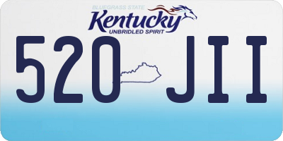 KY license plate 520JII