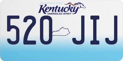 KY license plate 520JIJ