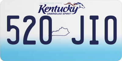 KY license plate 520JIO