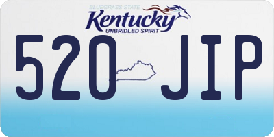 KY license plate 520JIP