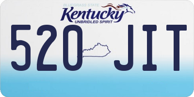 KY license plate 520JIT