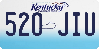 KY license plate 520JIU