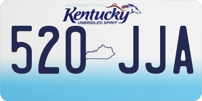 KY license plate 520JJA