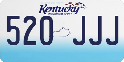 KY license plate 520JJJ
