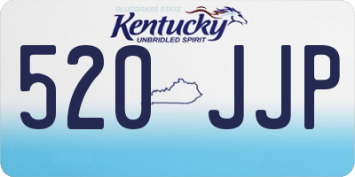 KY license plate 520JJP