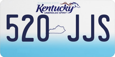 KY license plate 520JJS