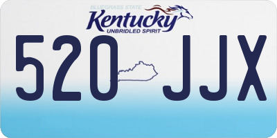 KY license plate 520JJX