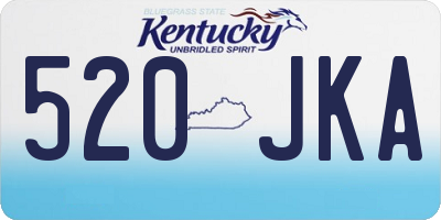 KY license plate 520JKA