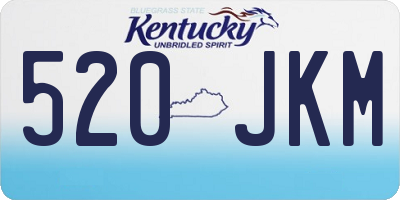 KY license plate 520JKM