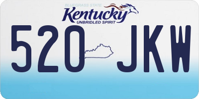 KY license plate 520JKW