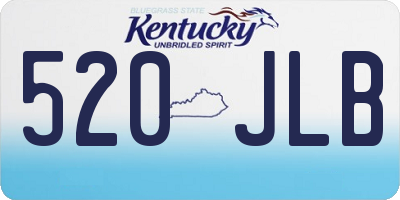 KY license plate 520JLB
