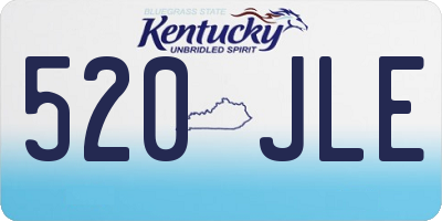 KY license plate 520JLE