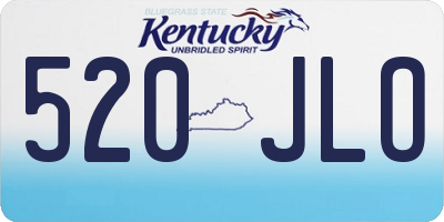 KY license plate 520JLO