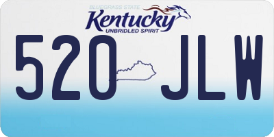 KY license plate 520JLW