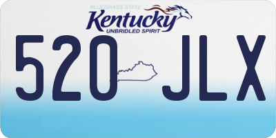 KY license plate 520JLX