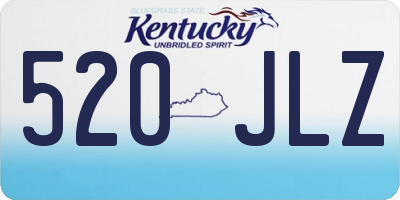 KY license plate 520JLZ