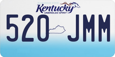 KY license plate 520JMM
